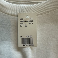 Beau Rivage cotton Long Sleeve white shirt 2XL