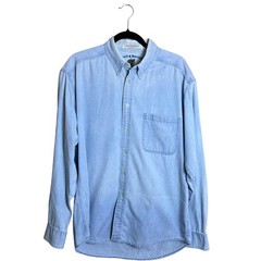 Vintage Croft & Barrow Denim Button Down Shirt Men’s M Light Wash Normcore M