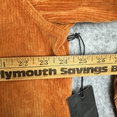 True Grit Corduroy Shirt Jacket Jacket Mens XL Orange Preppy Western Work NEW