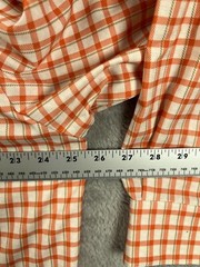 Banded Shirts Mens XL Perform Button Up Orange Micro Check Softshell Long Sleeve