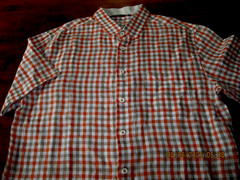 NWOT Bohio Button Up Shirt Mens XL Plaid 100% Linen Short Sleeve Collared Shirt