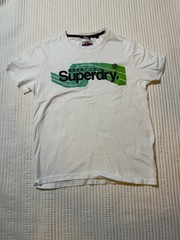 Superdry Shirt Men XL White Pullover T Tee Graphic Casual Streetwear Crewneck