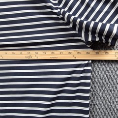Nike Dri-Fit Polo Shirt Mens XL Navy Blue Striped Performance Golf Casual Preppy