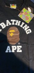 A Bathing Ape BAPE Men’s Black Logo Graphic Print Crew Neck T-Shirt Size S