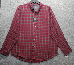 Van Heusen Flex Dress Shirt Mens XL Multi Plaid Classic Fit Comfort Button Down