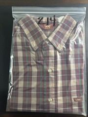 Vintage Lee Plaid Button Down Shirt Made in USA Long Sleeve Burgundy Large