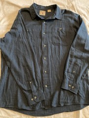 Red Head Flannel Shirt Blue Teal XL