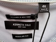 Kenneth Cole Techni-Cole Shirt Mens 4XL SS Polyester Spandex MSRP $69 NWT