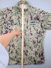 U.S Navy Blouse Large Long Working Uniform Type III NWU Seals Military Camo Top