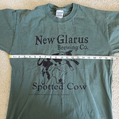 New Glarus Brewing Spotted Cow T-Shirt Men’s Medium Green Craft Beer