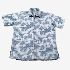 Two Paddles Men Short Short Sleeve Hawaiian Vacation Blue Beach Boho Casual