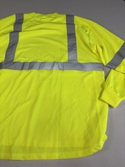 Forrester Mens 2XL Hi Vis Safety Shirt Long Sleeve Reflective ANSI Class 2