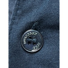 Burberry Brit Rugby Polo Shirt XL Navy Blue Check Placket Luxury Cotton 22×27.5