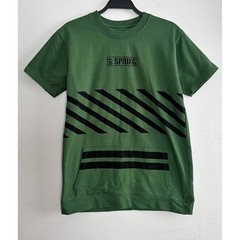 Mens Large Green Off Spring Graphic Shirt Streetwear Blokecore Athleisure