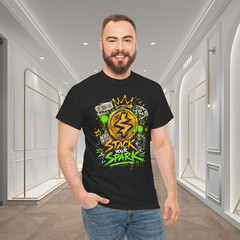 Stack Your Spark Money Graffiti Graphic T-Shirt