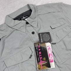 Habit Button Up Shirt Men L Dusk Gray Solar-Factor UV Protection Travel