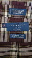 Towncraft Wrinkle Free Stain Release Long-Sleeve Dress Shirt Men’s Size XXL 2XL
