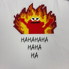 NWT Mostly Heard Rarely Seen 8-Bit On Fire Tee Shirt Men’s Medium Elmo Meme