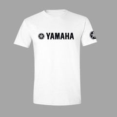 Yamaha Motorcycle Racing T-Shirt with 2 FREE Vinyl Decals, Sleeve Logo Motocross