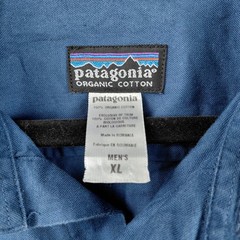 Patagonia Mens XL Blue Organic Cotton Canvas Long Sleeve Button Down Shirt