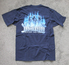 NEW MENs LARGE T-SHIRT AMERICAN BROTHERHOOD FIRE DEPARTMENT FIGHTER GILDAN BLUE