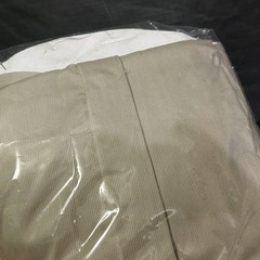 DAMANTE Vtg Mens Dress Shirt Size 16 32/33 NEW Tan Single Needle Banded Collar