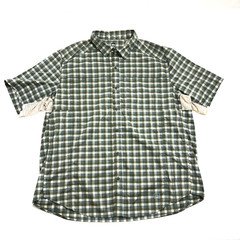 REI Co-op Sahara Tech Shirt Mens XXL Green Plaid Vented Hiking Fishing