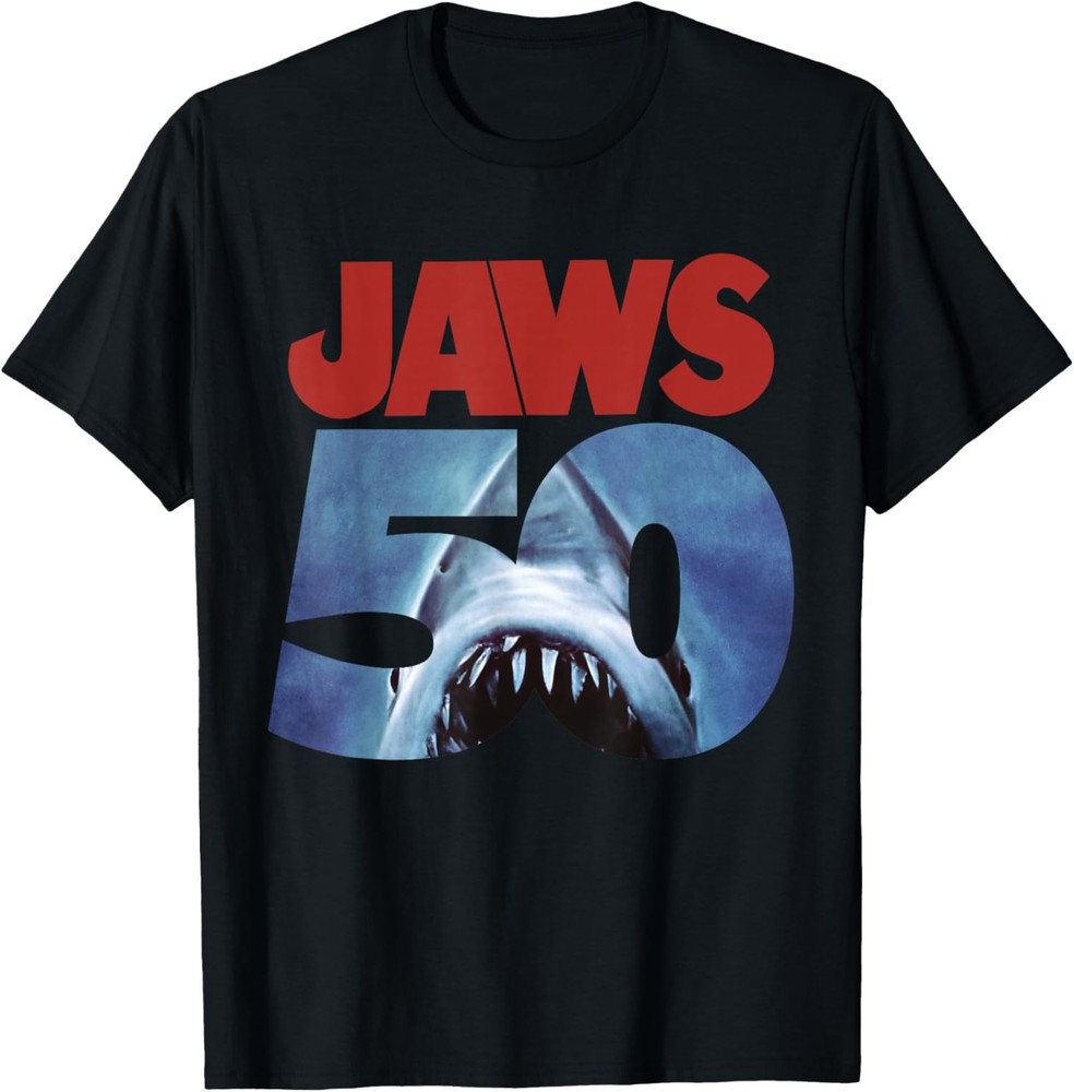 Jaws 50th Anniversary Movie Gift Retro Movie Fans Unisex T-Shirt