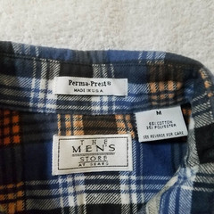 VTG Mens Store At Sears Multicolor Plaid Button Front Flannel Shirt Size Medium