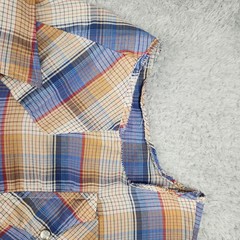 Vintage Round Up Shirt Mens Large Multicolor Plaid Western Pearl Snap 60s 70s