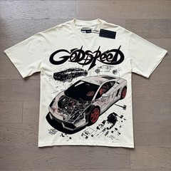 Brand New Godspeed Fashion sports car print Tee Mens Short Sleeve T-shirt