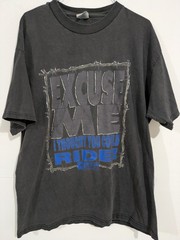 Hanes Beefy-T Unisex XL Black “Excuse Me I Thought You’d Go Ride!” Graphic Tee