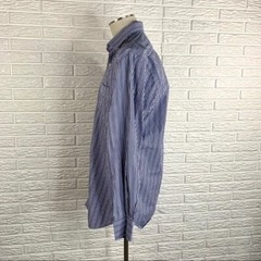 Peter Millar Striped Long Sleeved Button Up Shirt Size Large Blue Purple White