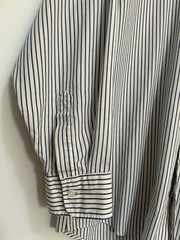 Vintage Christian Dior Monsieur Striped Dress Shirt Mens 17 32-33 Made In USA