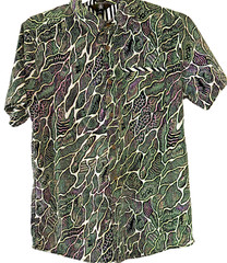 Volcom Short-Sleeve Modern Fit Cotton Viscose Troprical Abstract Shirt Mens S