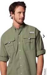 Columbia PFG Bahama II Long-Sleeve Button-Down Fishing Shirt XXL Omni-Shade