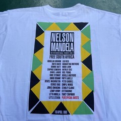 Vintage 90s Mandela Concert T Shirt XL Single Stitch 1990 Anti-Apartheid Rare!