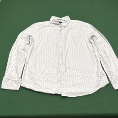 Denim & Flower Arrow White/Blue Long Sleeve Button-Up Shirt Slim Fit XL