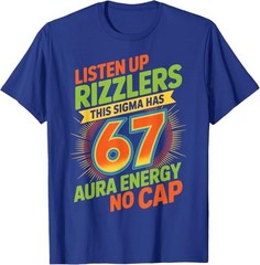 Sigma Has 67 Aura Number 67th Aura Farming Ice Cream Drip T-Shirt