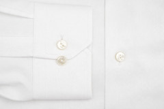Men ETON Shirt Single Convertible Cuff Texture White Classic Fit Size 46 18