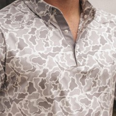 Verxil Retro Camo White Western Pearl Snap Polo – New Arrival
