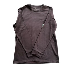 Marc Anthony XL Mens Slim Fit Long Sleeve Crew Neck Shirt Burgundy Plum NWT
