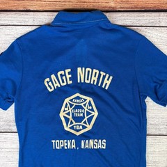 Vintage 1970s King Louie Topeka, Kansas Bowling Shirt size Small 30 Made in USA