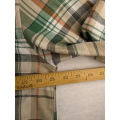 Standard Cloth Flannel Shirt Plaid Button Up Long Sleeve Casual Mens S