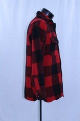 Woolrich Men VTG Winter Shirt Button Warm Heavy Thick Wool Plaid Red Black 20 S