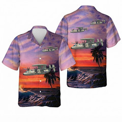 E-2 Hawkeye Tropical Beach Sunset Hawaiian, Gift For Friends
