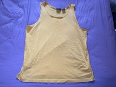 Vintage Basic Editions Tank Top Mens XL Yellow Sleeveless Shirt Blank Surf Beach