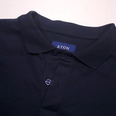 Eton Mens Polo XL Navy Blue Designer Casual Dress Breathable Romania European