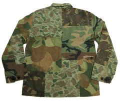 Polo Ralph Lauren Patchwork Military Army Camo Distressed Fatigue Shirt Jacket