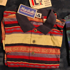 Lot of 4 Mens Golf Polo Shirt Large, Fila, vintage new with tags see description
